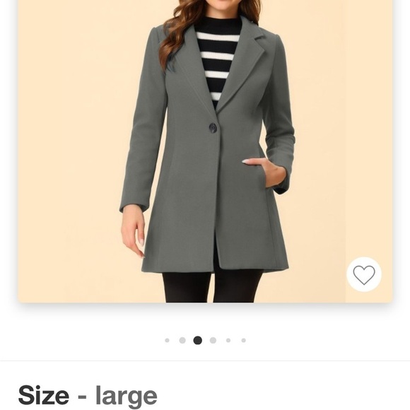 Allegra K Jackets & Blazers - Allegra k women’s classic notched lapel long coat dark gray nwt